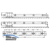 Trschiene DORMA 7421 f. Pendeltr, z. Anschrauben, Stahl verzinkt