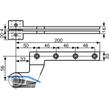 Zapfenband DORMA 7411 K/56 f. stumpfe Holztren m. Trhebel, Stahl verzinkt