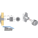 HETTICH PRESTIGE 2000 Zyl.-Drehgriff Typ 471 N, links, 33, matt