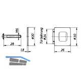 HEKNA MINI METALL SYSTEM 24 Mbelknopf, Zamak matt