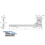 ACCURIDE 1321 Beschlgegrt., Lnge 608 mm, Stahl schwarz chromatiert