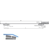 ACCURIDE 1321 Beschlgegrt., Lnge 608 mm, Stahl schwarz chromatiert