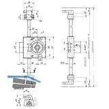 HEKNA OBJEKT UNIVERSAL SYSTEM 30 Drehstangenschloss Dornma 38 mm