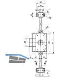 HEKNA ULTRA Drehstangenschloss links, Dornma 25 mm, Zamak