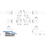 HOPPE Drckergt. MILOS WC, TS39 - 46, Alu chrom sat.