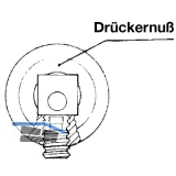 Drckerstift mit Achsialbohrung, 8, 5 x 155 mm, Stahl verzinkt