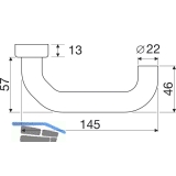 ECO Drckerlochteil D 116 - FS, VK 9 mm, silber eloxiert