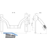 Stangengriff ECO EPN 900 IV Alu silber beschichtet PZ 72