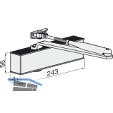 Trschlieer TS 20, EN 2/3/5 mit Gestnge mit Feststellung, wei RAL 9016