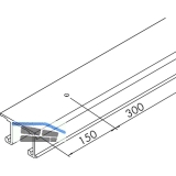 EKU COMBINO 20/35 H DoppeL - Laufschiene gelocht, Lnge 2500, Aluminium