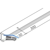 EKU COMBINO 20/35 H Einfach- Laufschiene gelocht, Lnge 2500, Aluminium