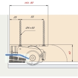 EKU DIVIDO 100 Bodenfhrung, 65 x 37 mm