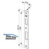 Schlieblech EA 330 fr Elektro-Sicherheitsschlsser, 231,8 x 23,8 x 3 mm,