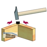 LAMELL Fixo Einschlaglamelle, E20-H, 23x28mm, Strke 4, VPE 80, KS schwarz