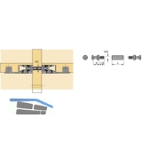 HETTICH VB 18/20/19/21 Einschraubdbel+Gewindehlse 18mm, Spannma 9, Bohr 5