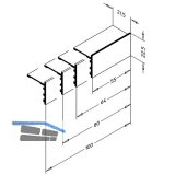 Endkappe EK 2020/100, Aluminium blank