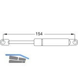 Gasdruckfeder 300 N; 154 mm