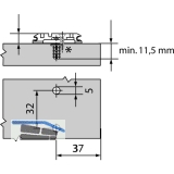 BLUM CLIP Kreuzmontageplatte, EXPANDO, HV: Exzenter, Distanz 3 mm