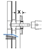 FSB Wechselstift 05 0115,70 mm,VK 8 m. Hlse 8,5 mm,Ma X =32,5-41,5 mm,verzinkt