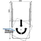 Vollauszug 1005 320x320 mm, Stahl schwarz beschichtet