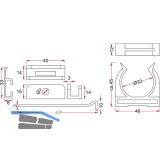 Fhrungsleistenset fr Sockellade Lnge 470 mm, Aluminium