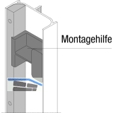 Fllprofil Aktor E-Gertebefestigung C-Profil vertikal, L 1150, Alu eloxiert