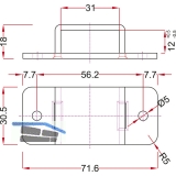 Stangenschlaufe zu Falttortreibriegel, Stange 30 X 10 mm, Stahl verzinkt