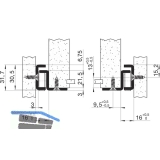 FULTERER FR 206 Rollschubfhrung - Teilauszug, Lnge 450 mm, KB verzinkt