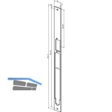 Distanzblech fr Mediator Trffner, 24 x 407,75 x 3 mm eckig