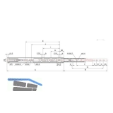 Fhrungssystem L46199 Kugel-Vollauszug m. integr. Dmpfung; 750mm; 40kg