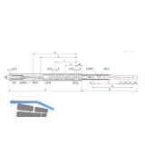 Fhrungssystem L46199 Kugel-Vollauszug m. integr. Dmpfung; 400mm; 40kg