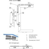 GEZE RWA 100 NT mit E250/ Hub 150 mm, Aluminium wei RAL 9016