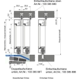 SCHCO Einfach- Laufschiene unten, Infront, Aluminium eloxiert