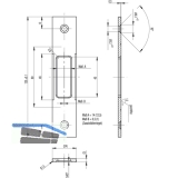 Schlieblech fr MFV Secury Zusatzfalle 1-flg. U-Stulp 24 x 6 x 120, Edelstahl