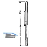 Handhebel m. Eckumlenkung OL 90 N, Hub 54 mm, Aluminium wei RAL 9016