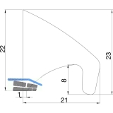 Griffleiste Primo LA 2 x 84,5 mm, Lnge 289 mm, Aluminium Edelstahl Effekt