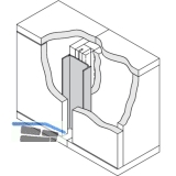 Griffmulde Aktor L-Profil vertikal, L 5000 mm, H 46 mm, Alu natur eloxiert