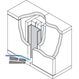 Griffmulde Aktor L-Profil vertikal, L 5000 mm, H 46 mm, Alu natur eloxiert
