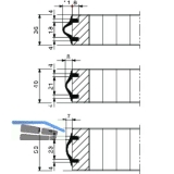 Kantenschutzprofil HAWA,1 ROL = 5 Meter, Gummi EPDM braun (RAL 8024)