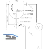 Beschlagset HAWA-Junior 80/GP o. Laufschiene, f. ESG/VSG 8 - 12 mm