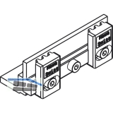 Synchronbeschlag HAWA-Symmetrie 80/Z, Flgelb. 500-1200 mm f. 2-flg.Schiebetren
