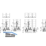 Teleskopbeschlag HAWA-Telescopic 80/3, 3-flg. Flgelb. 500-1200 mm