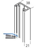 Wandprofil HAWA-Toplock, 2500 mm, Aluminium natur