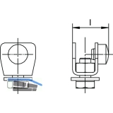 Schienenstopper HELM 100 P, Stahl gelb passiviert