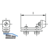 Schienenstopper HELM 1300 P, Stahl gelb passiviert