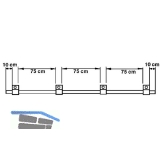 Wandbefestigungsmuffe HELM 401, Loch  13 mm, M8 x 20, Stahl gelb passiviert