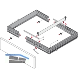 HETTICH SYSTEMA TOP 2000 Hngeregistratur-Rahmen verstellb., 368-540mm, Alu-F.