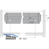HETTICH SYSTEMA TOP 2000 Hngeregistratur-Rahmen, Auenbreite 368-540 mm, Alu-F.