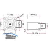 Haftmagnet mit Befestigungsplatte u. Anschlussklemme, Gr. 05, Stahl verzinkt