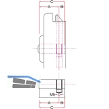 Einbauhalbzylinder GEGE, gleichsperrend H36000, 35,5 mm, Messing vernickelt matt